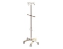 IV Pole, The Boomerang, Weighted Nesting Base, Twin Wheel Castors, SS304, 530x530x(1400-2300)mm