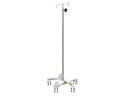 IV Pole, The Boomerang, Weighted Nesting Base, Twin Wheel Castors, SS304, 530x530x(1400-2300)mm