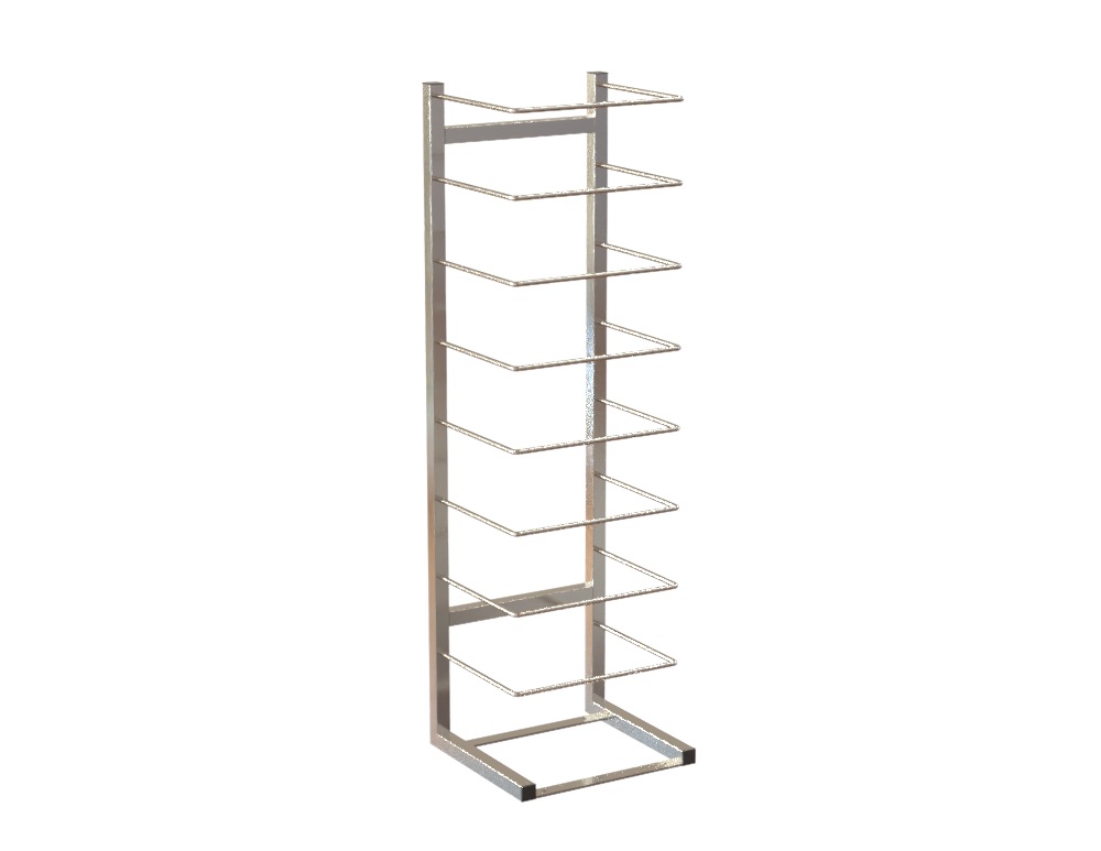 Dolly Trolley, SS304, Stacker, Holds 8 units, 480x440x1600mm