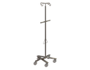 IV Pole – Stainless Steel – Nesting Base – Internally Weighted – Twin Polyamide Wheel Castors