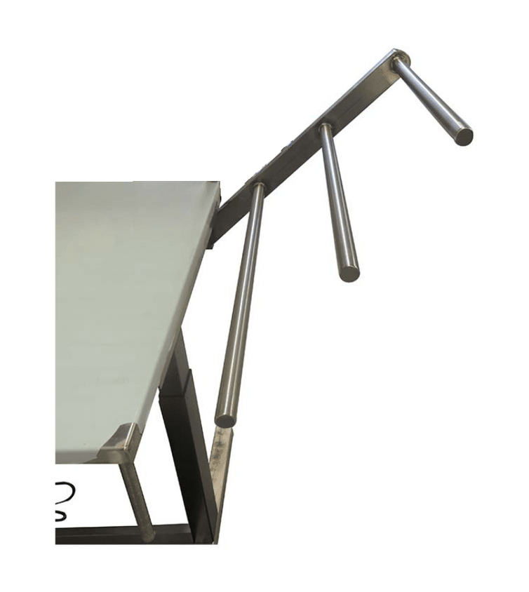 Wrap Rack Extension – Stainless Steel – Three Bar – Table-Mounted