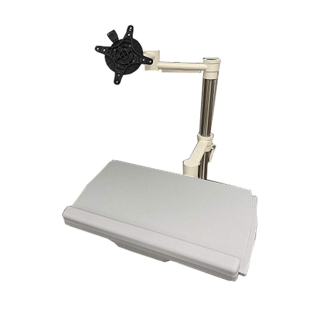 Monitor Mount – Powder Coated Steel – VESA Dual Monitor Arm & Keyboard Tray