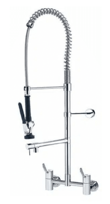 Pre-Rinse Spray – Stainless Steel – Wall Mounted – Lever Tap with Pot Filler