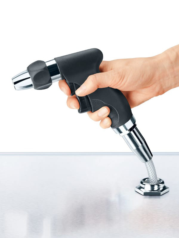 Cleaning Gun Mount – Stainless Steel – Table-Fixed – With Lock Nut and Gasket