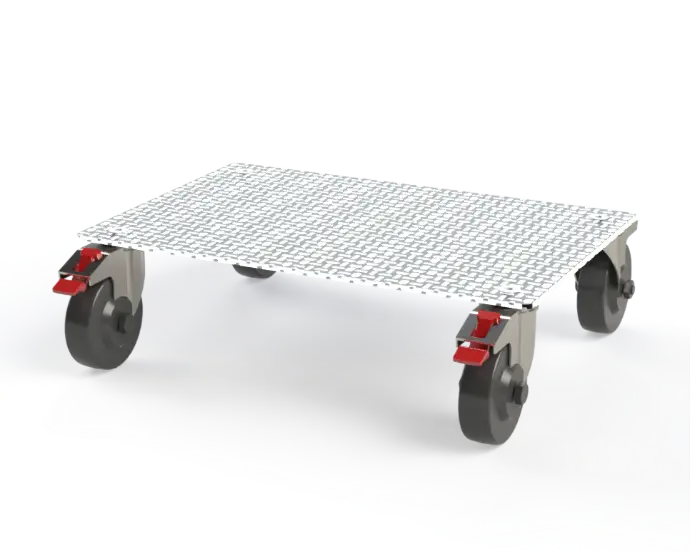 Dolly Trolley – Aluminium Checker Plate, 600mm x 400mm x 180mm